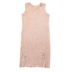 Imrie Light Brown Tan Long Muscle Tank Organic Cotton Maxi Dress Size Large